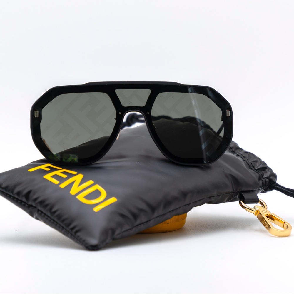 Fendi Black Aviator Evolution Sunglasses